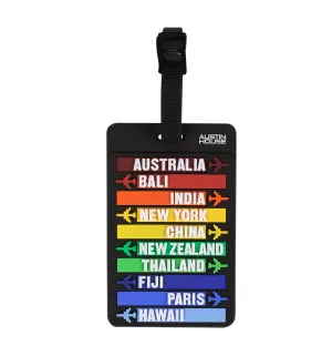 Austin House Classic Luggage Tag - Rainbow Colour Destinations