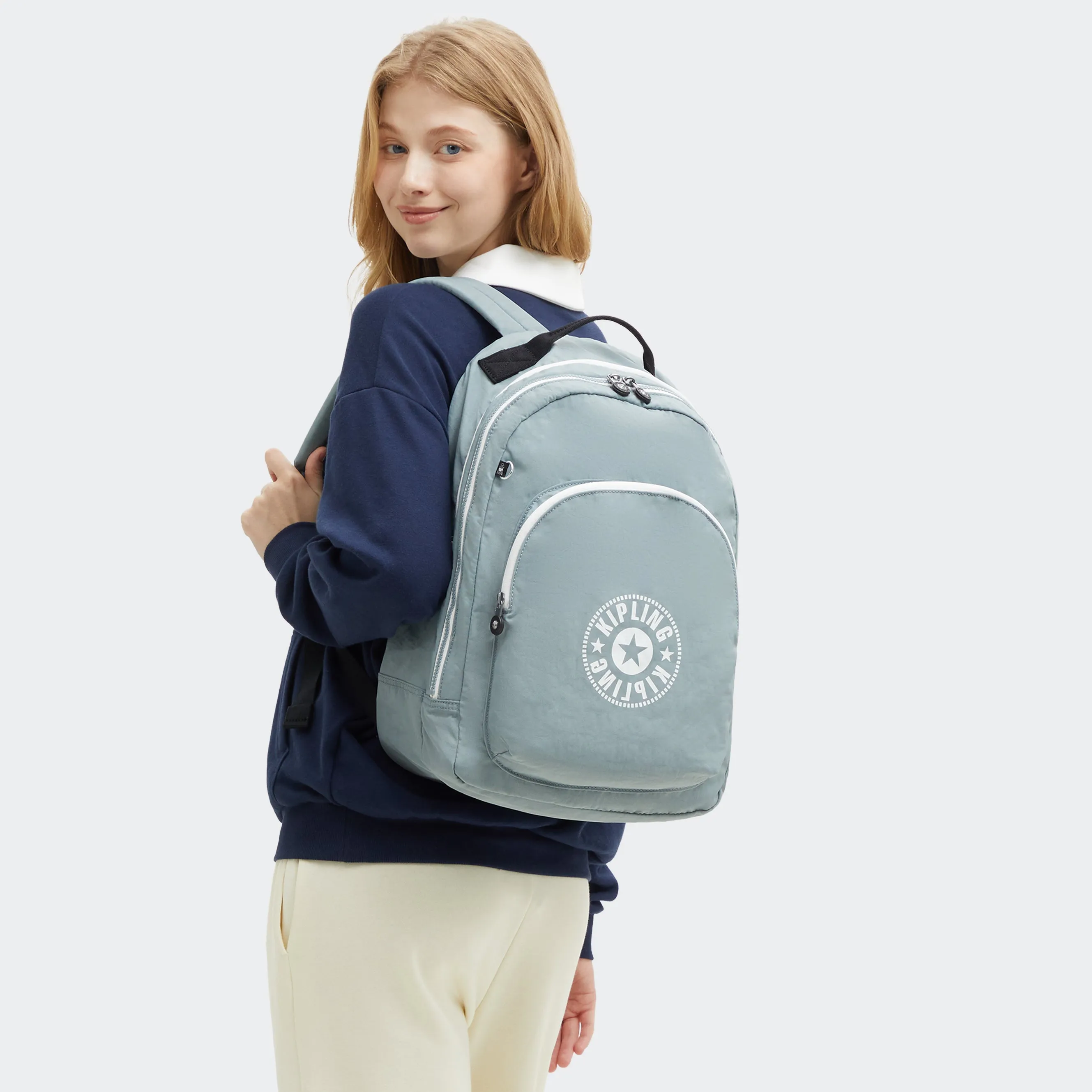 Kipling Curtis Extra Large 17" Laptop Backpack - Relaxed Grey