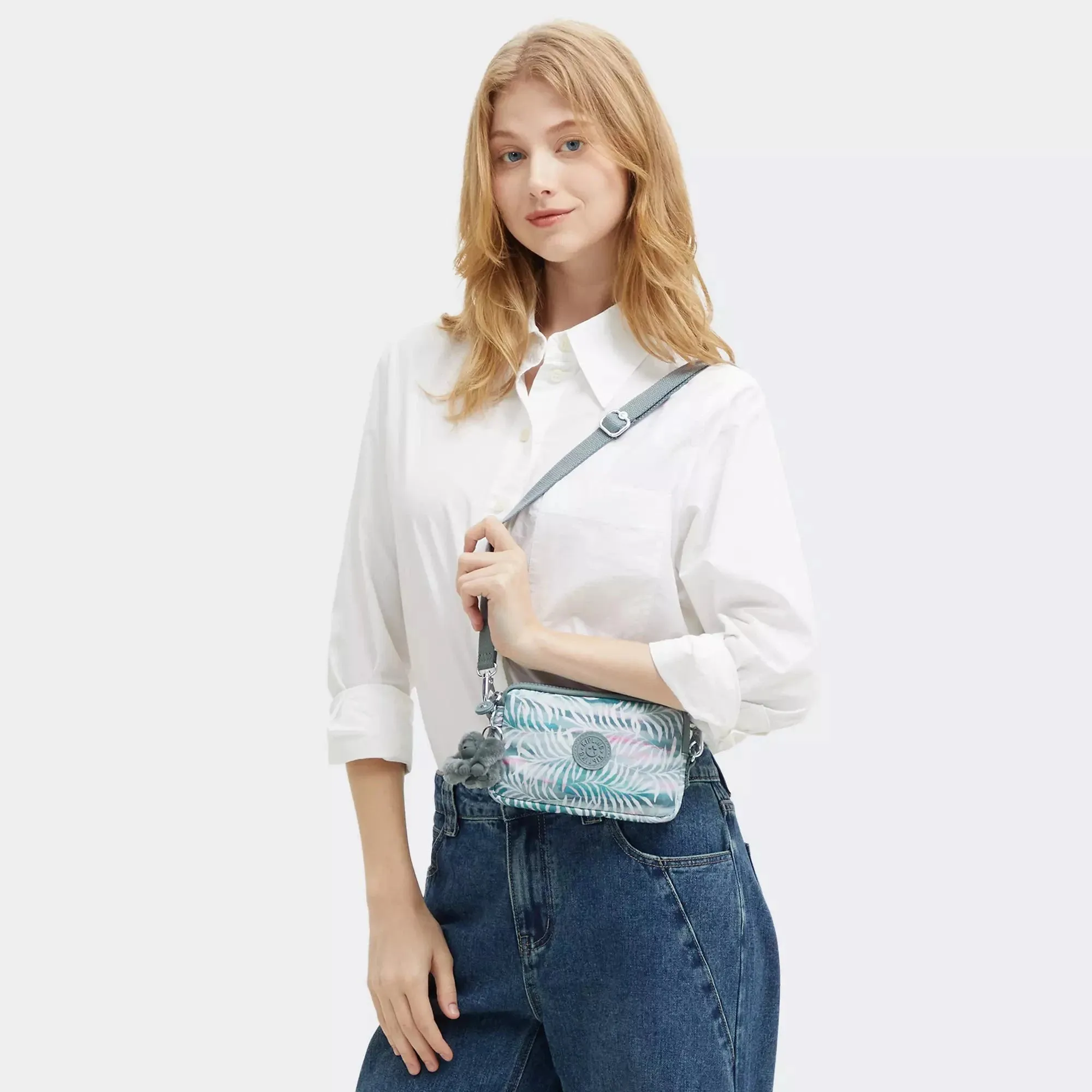 Kipling Limmo Printed Crossbody Bag - Palmtree Leaves