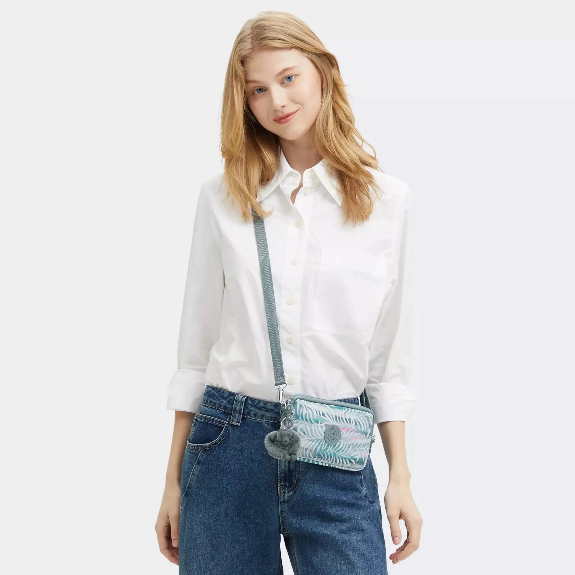 Kipling Limmo Printed Crossbody Bag - Palmtree Leaves