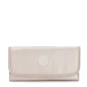 Kipling Money Land Metallic Snap Wallet - Metallic Glow