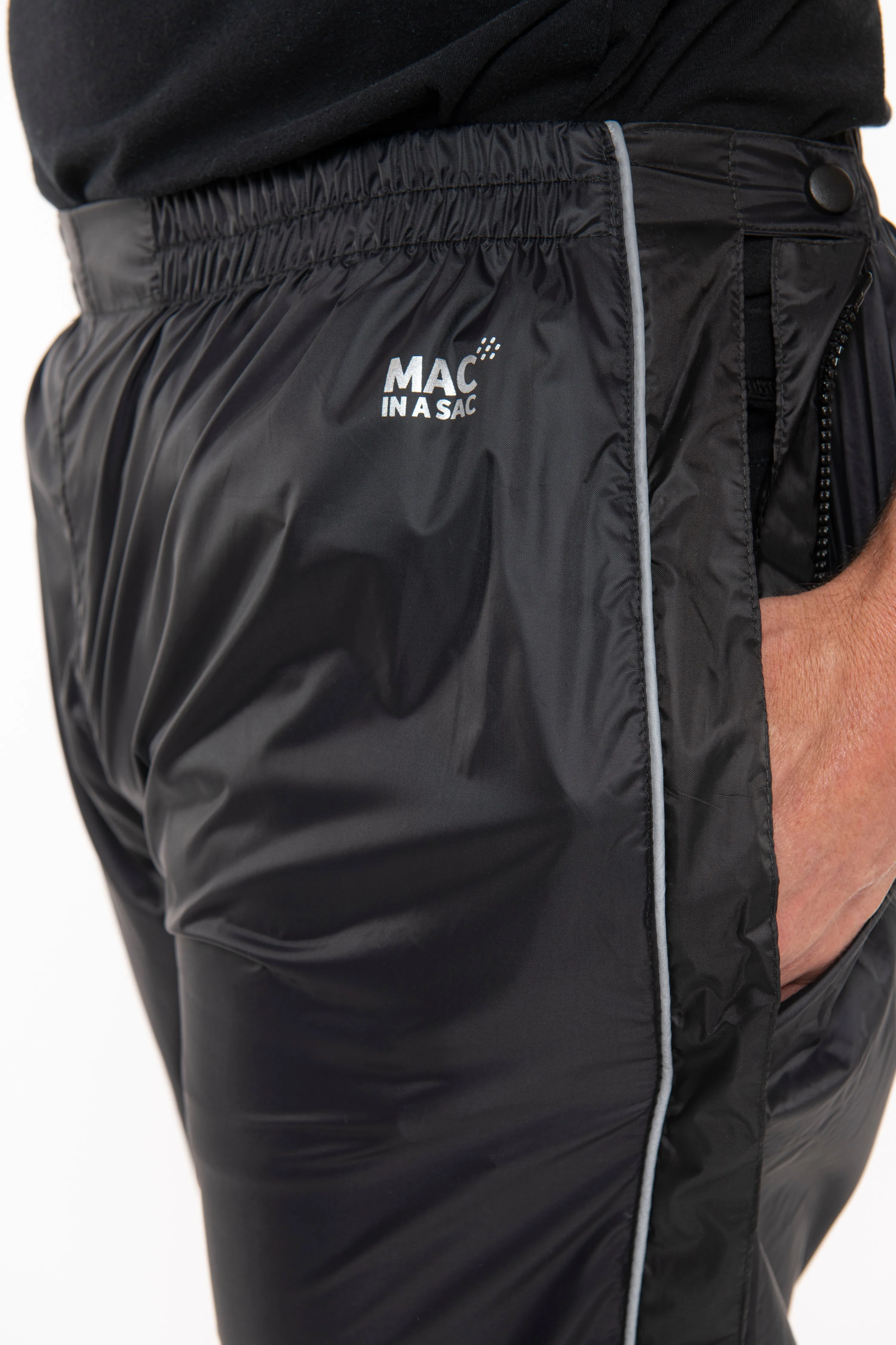 Mac In A Sac Full Zip 2 Packable Overtrouser - Black