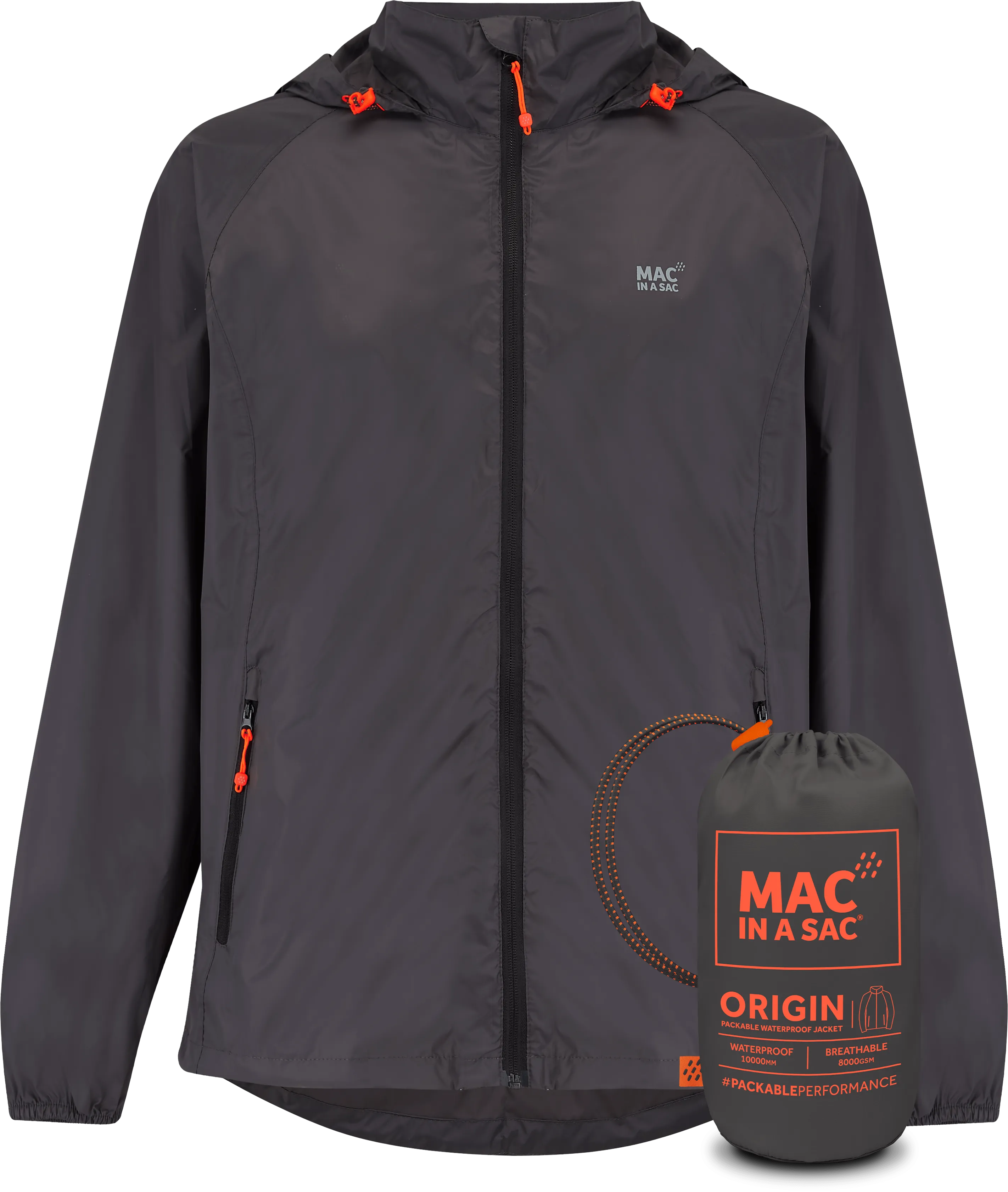 Mac In A Sac ORIGIN 2 Jacket - Charcoal
