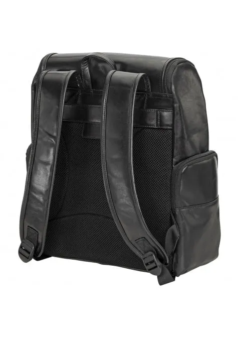 Mancini Buffalo Collection Leather Backpack for 15.6” Laptop and Tablet