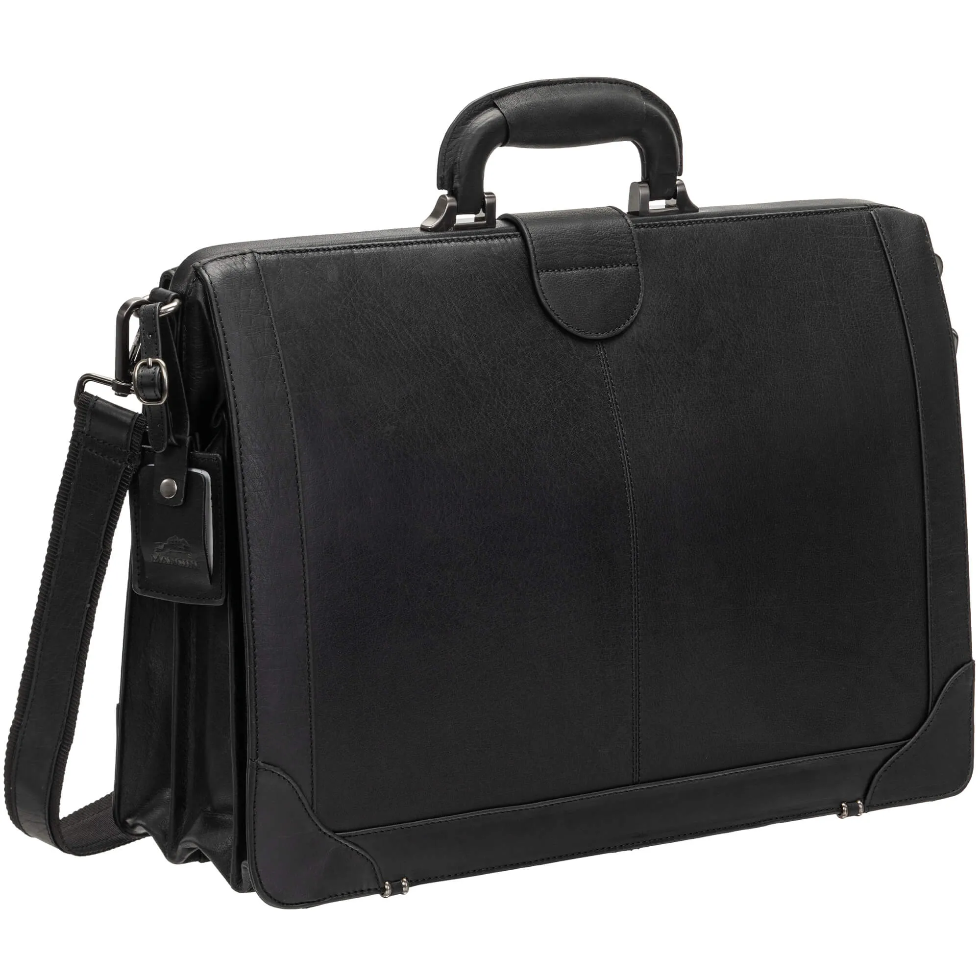 Mancini Buffalo Luxurious Litigator Briefcase Pocket for 17.3” Laptop