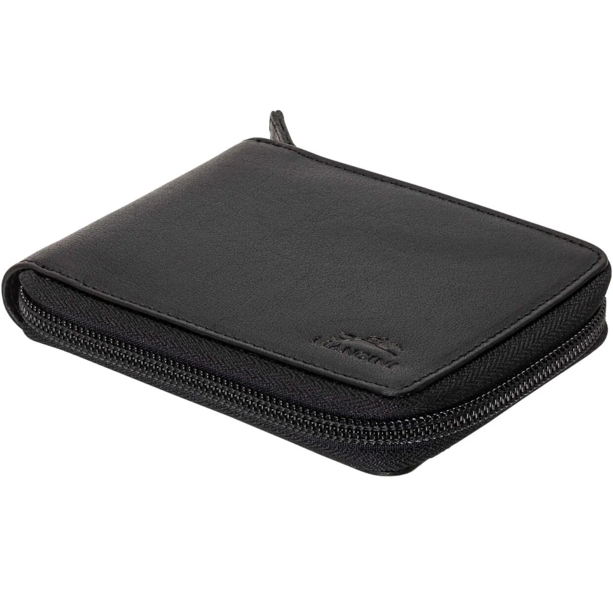 Mancini BUFFALO RFID Secure Zippered Billfold with Removable Passcase