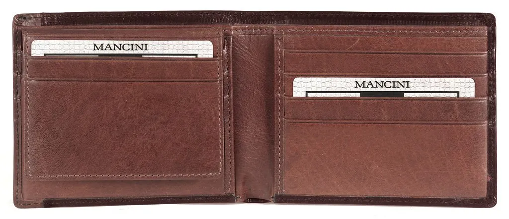 Mancini CASABLANCA Collection Men’s Billfold with Removable Passcase (RFID Secure)
