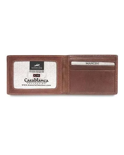 Mancini CASABLANCA Collection Men’s Billfold with Removable Passcase (RFID Secure)