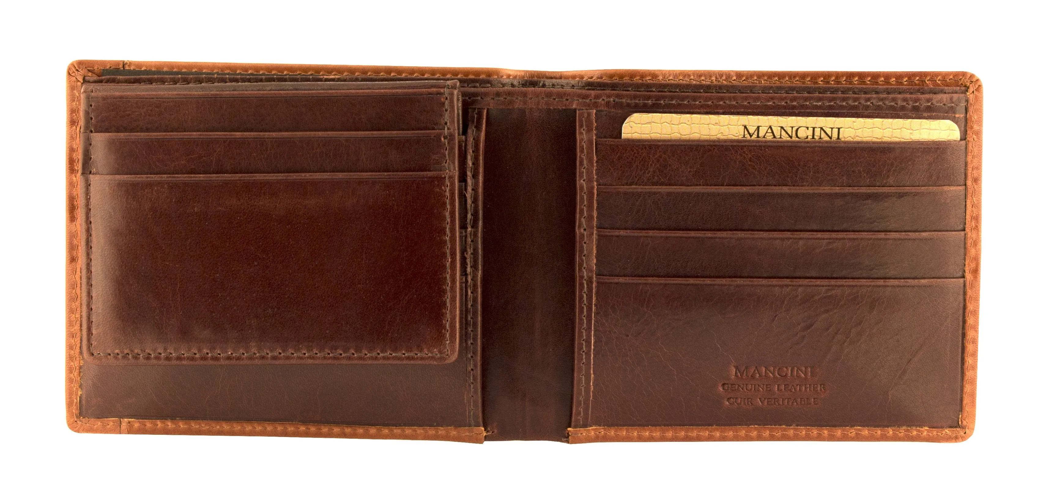 Mancini CASABLANCA Collection Men’s Billfold with Removable Passcase (RFID Secure)