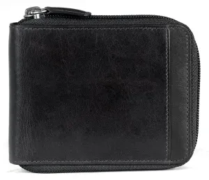 Mancini CASABLANCA Collection Men’s Zippered Wallet with Removable Passcase (RFID Secure)