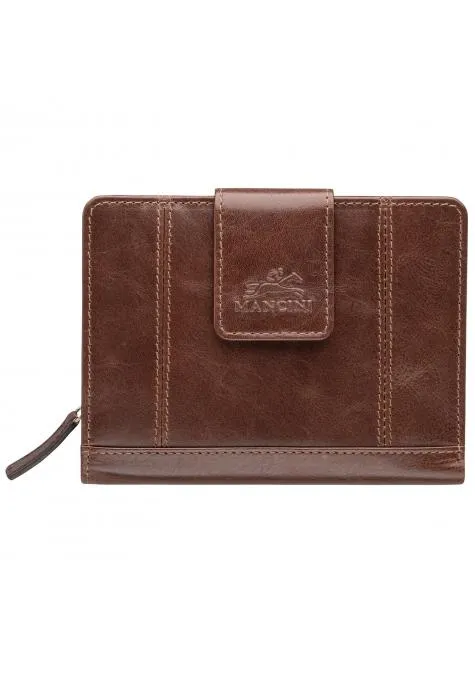 Mancini CASABLANCA Ladies' RFID Secure Medium Clutch Wallet