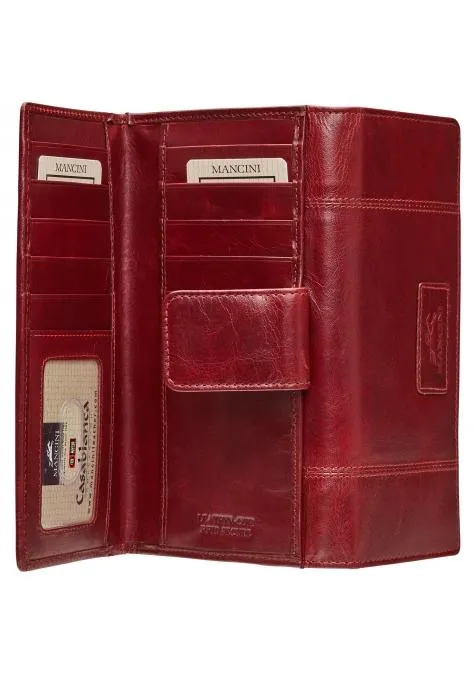Mancini CASABLANCA Ladies' RFID Secure Medium Clutch Wallet