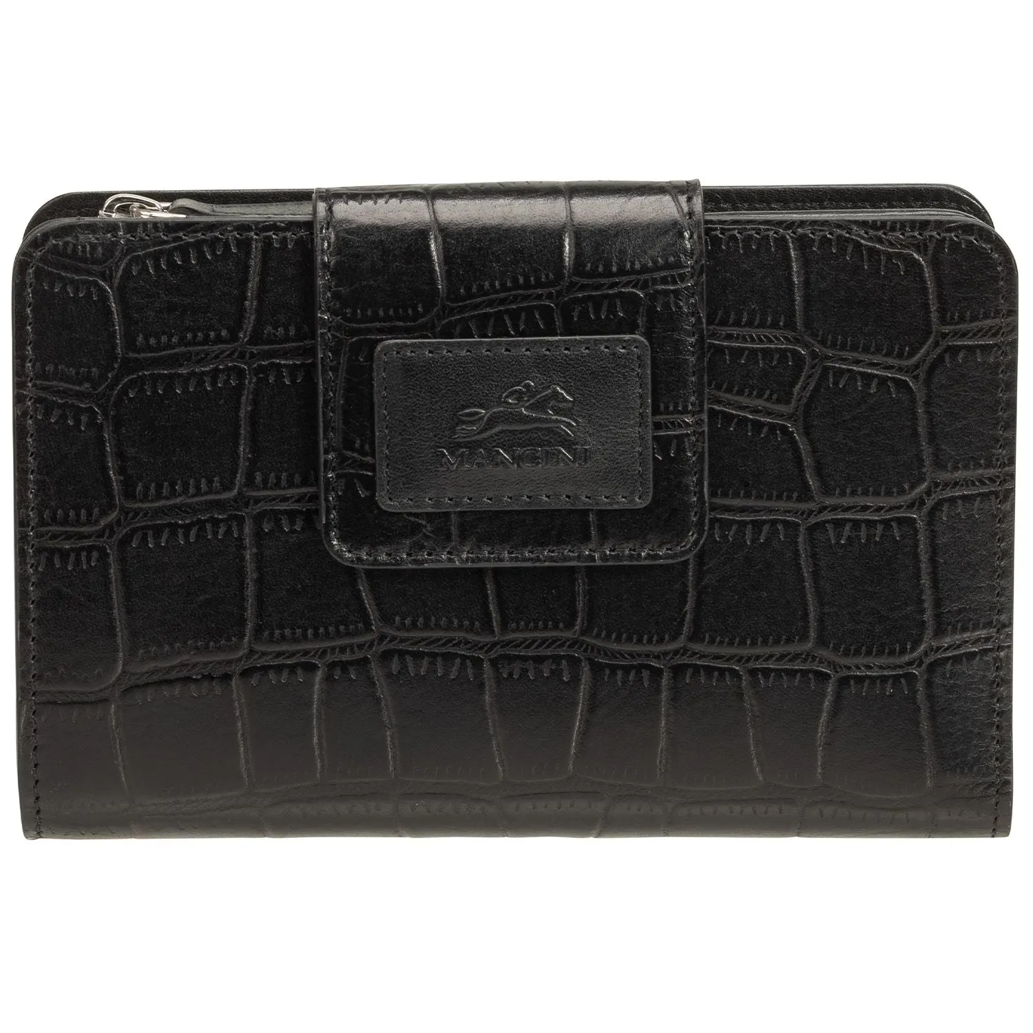 Mancini CROCO RFID Secure Medium Clutch Wallet