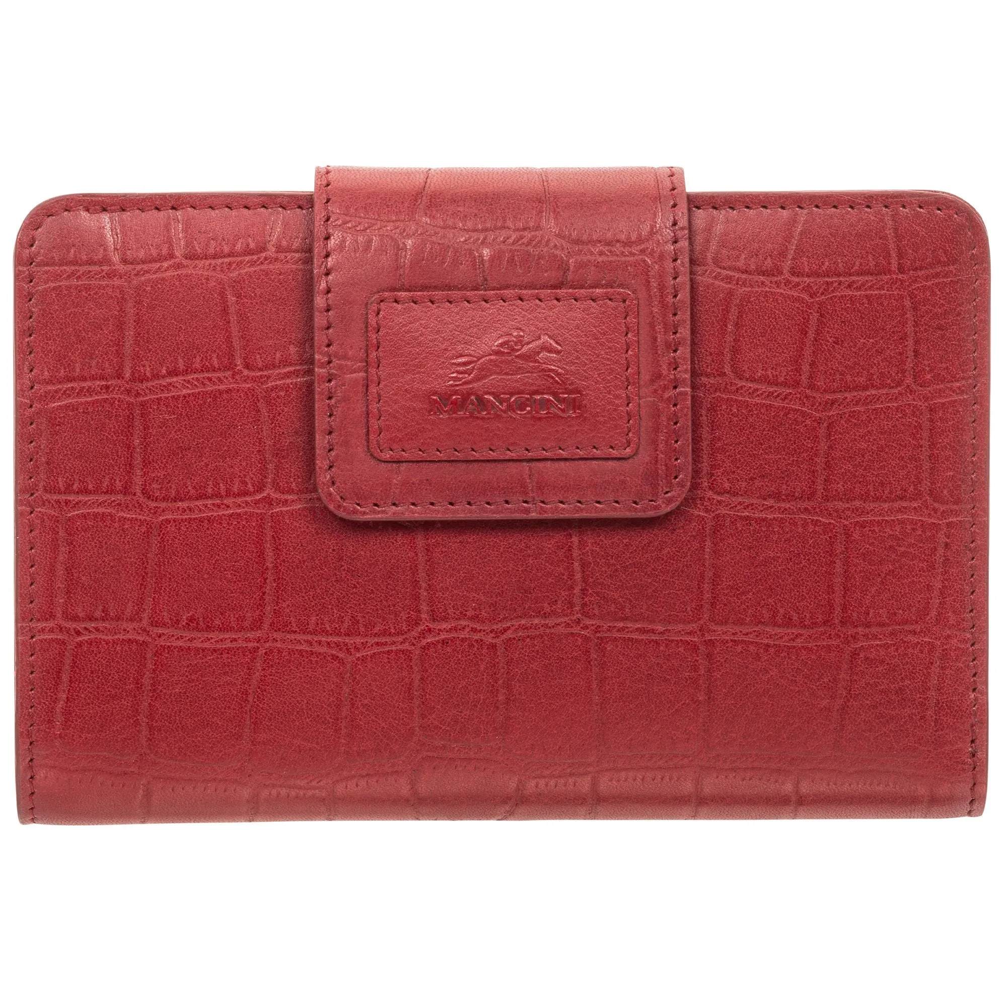 Mancini CROCO RFID Secure Medium Clutch Wallet