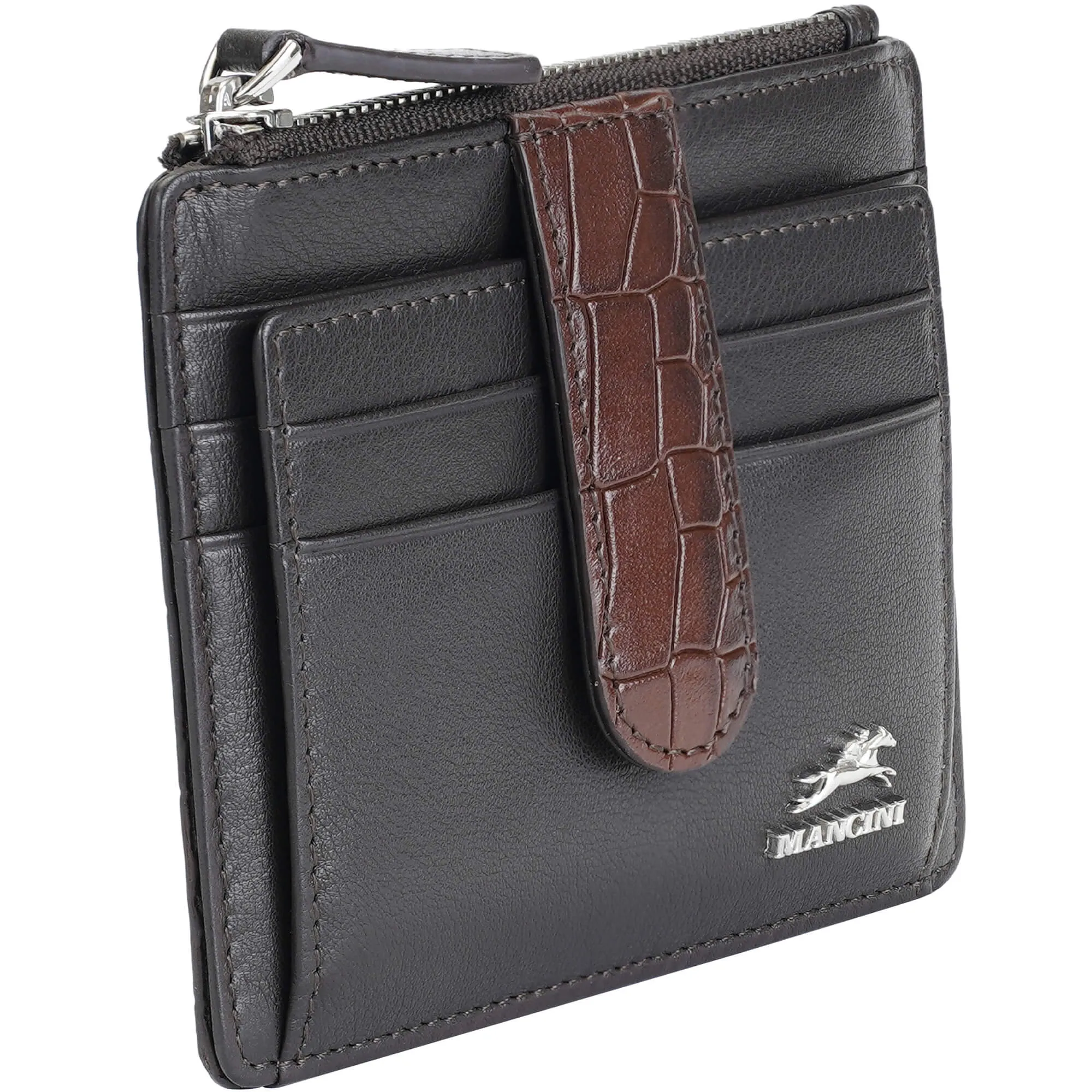 Mancini Croco2 Women’s Card Case with Enhanced RFID Protection