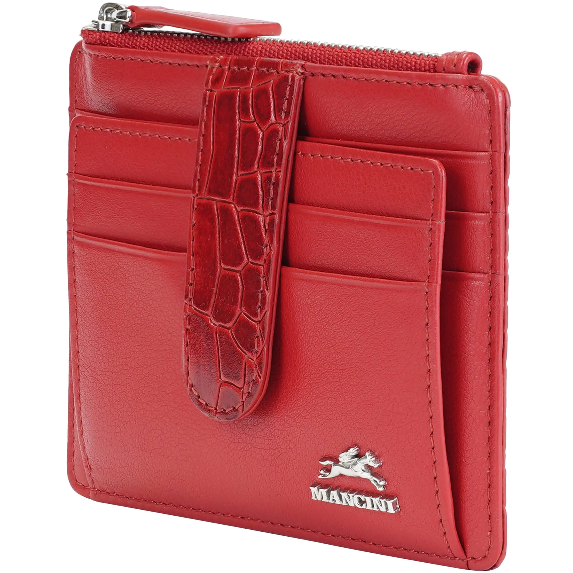 Mancini Croco2 Women’s Card Case with Enhanced RFID Protection