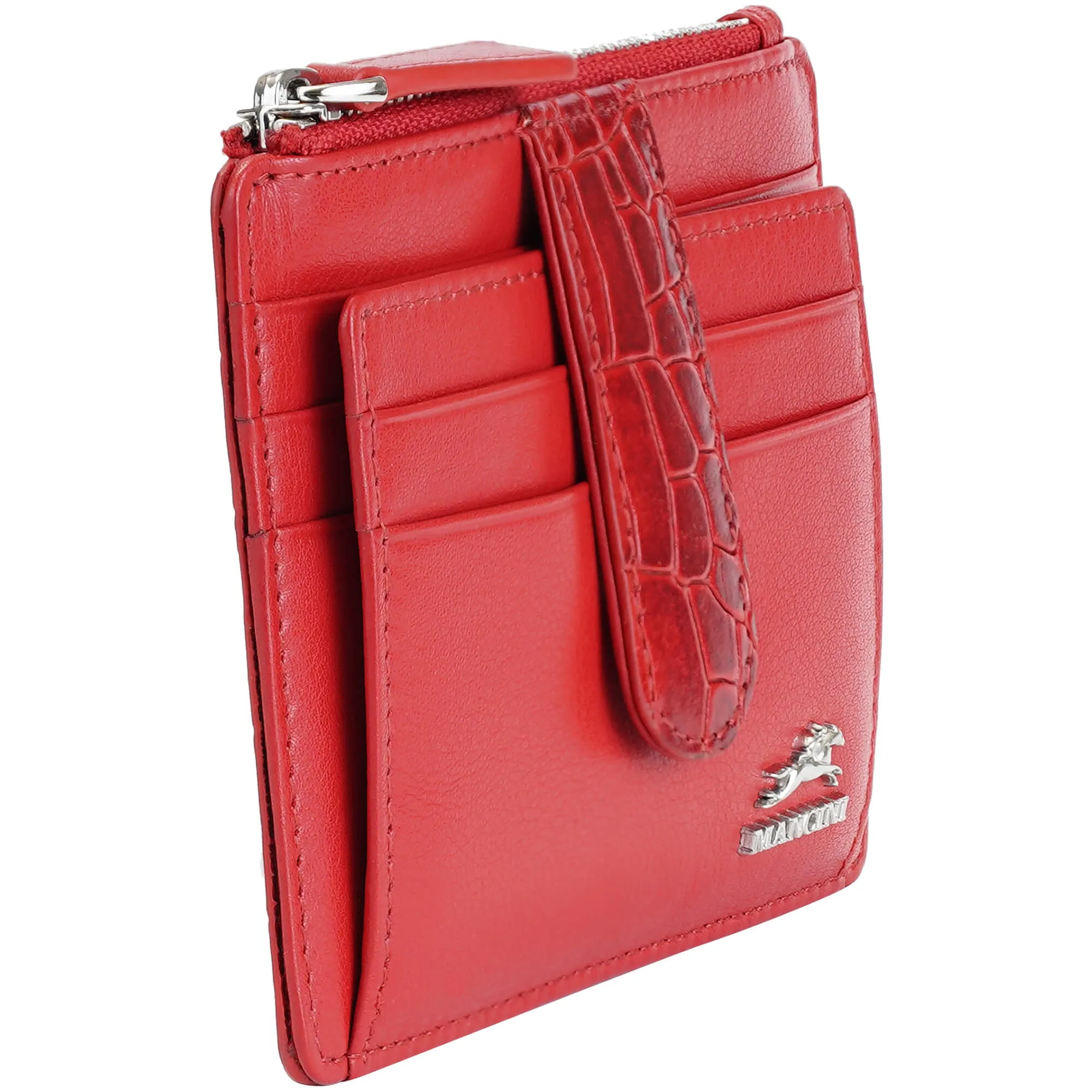 Mancini Croco2 Women’s Card Case with Enhanced RFID Protection
