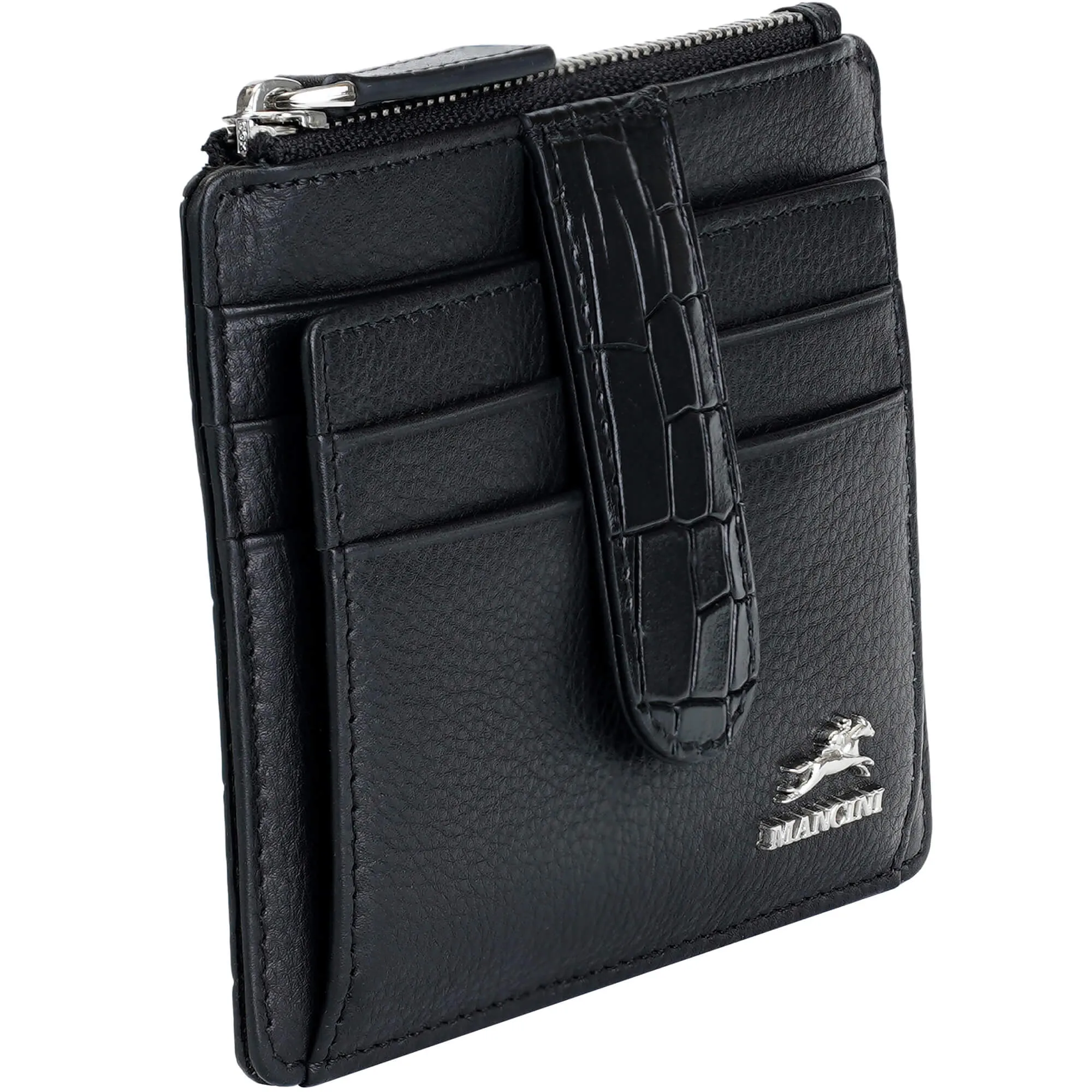 Mancini Croco2 Women’s Card Case with Enhanced RFID Protection