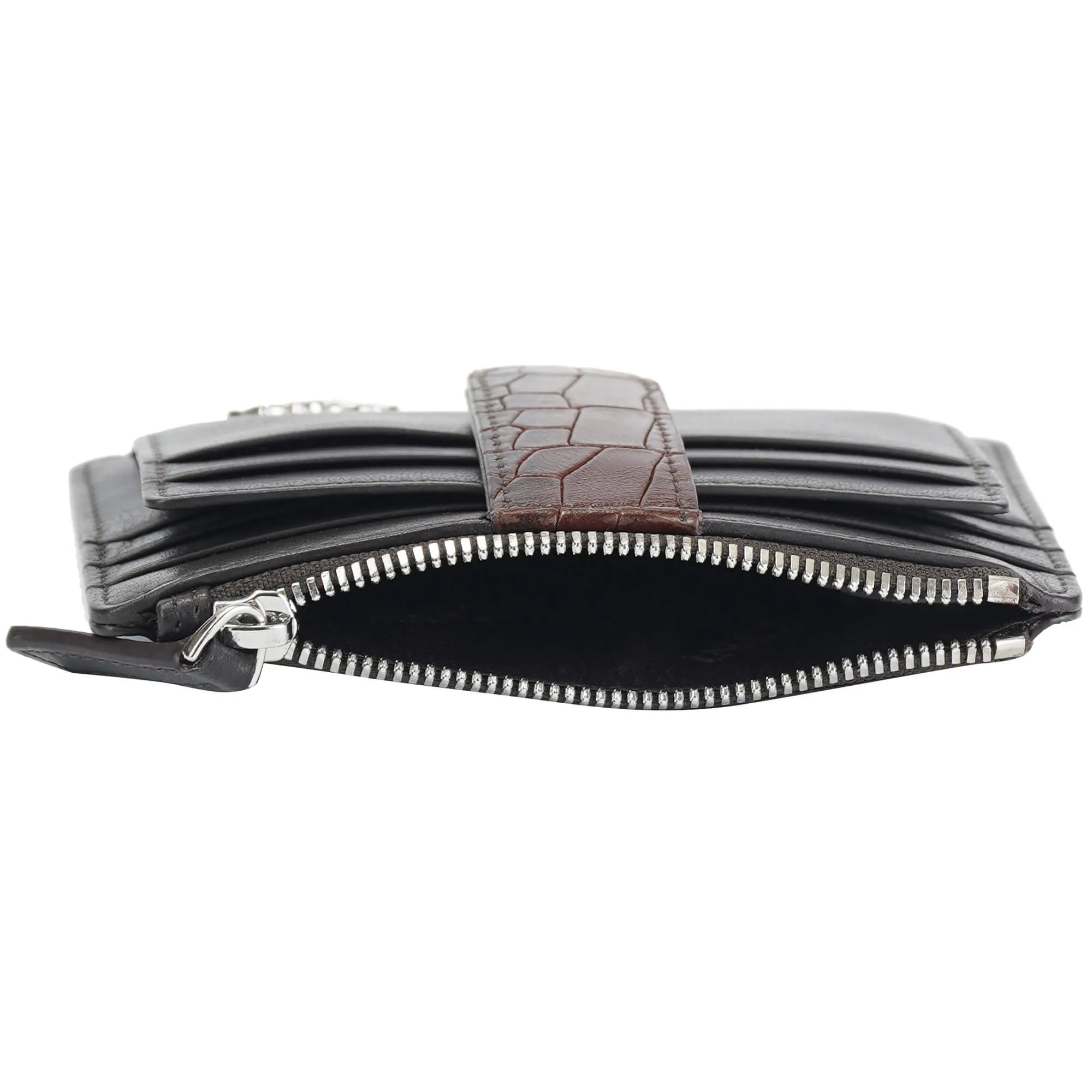 Mancini Croco2 Women’s Card Case with Enhanced RFID Protection