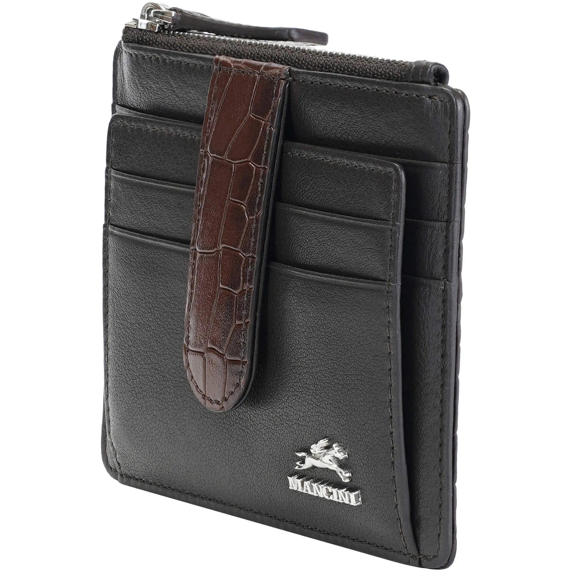 Mancini Croco2 Women’s Card Case with Enhanced RFID Protection