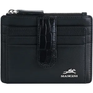 Mancini Croco2 Women’s Card Case with Enhanced RFID Protection
