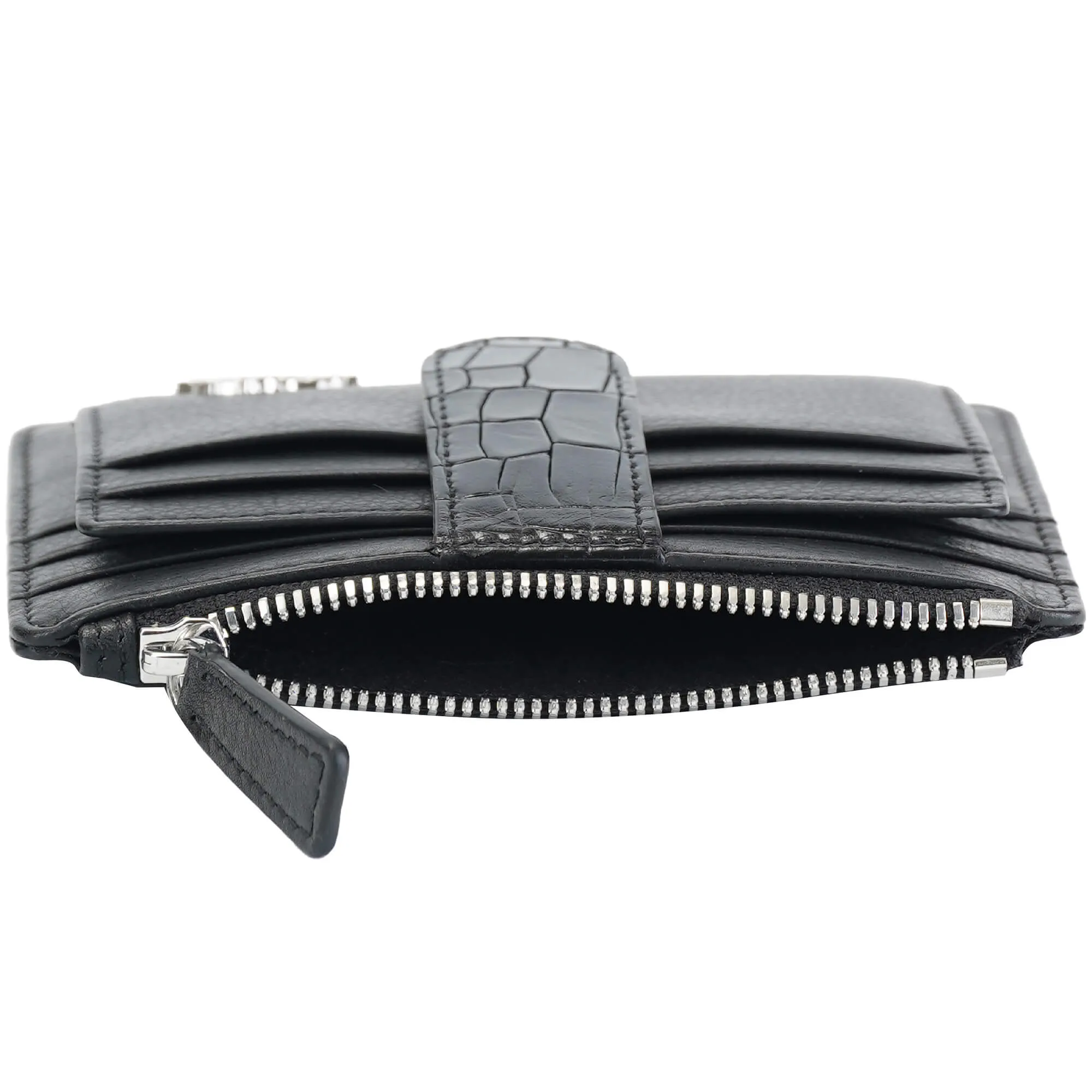 Mancini Croco2 Women’s Card Case with Enhanced RFID Protection