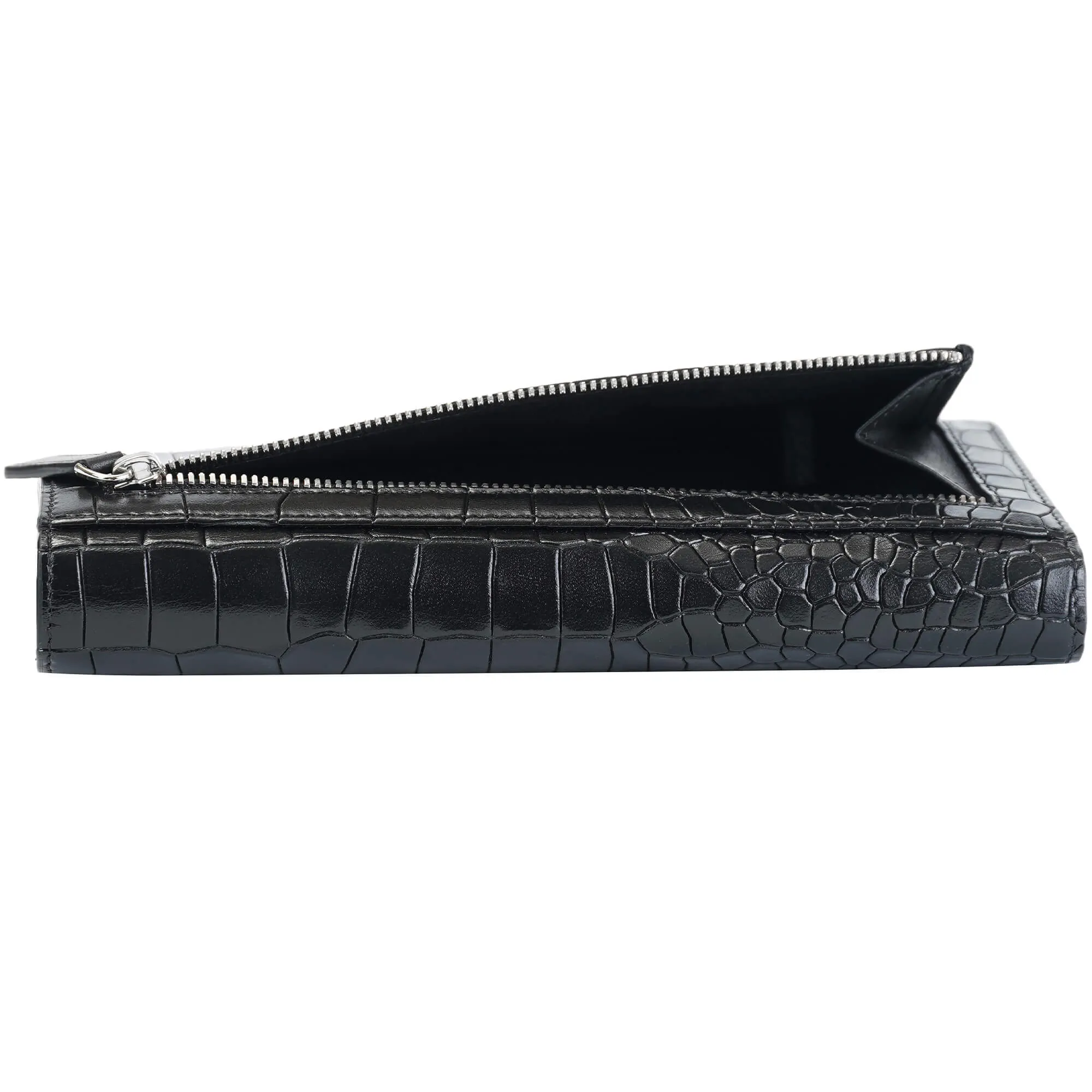Mancini Croco2 Women’s quad fold Wallet with Enhanced RFID Security
