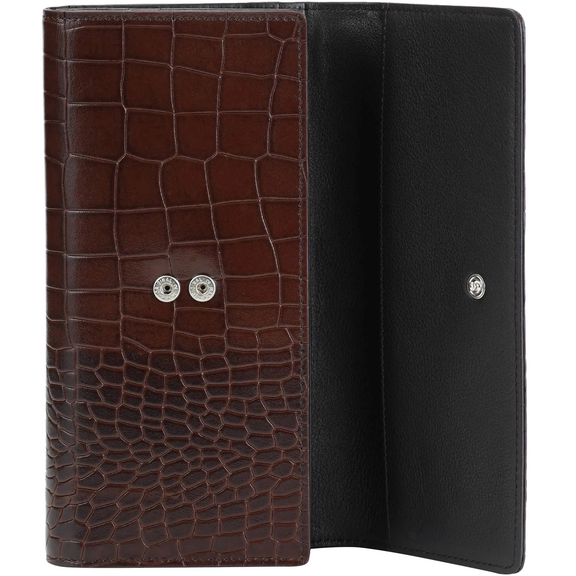 Mancini Croco2 Women’s quad fold Wallet with Enhanced RFID Security