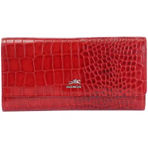 Mancini Croco2 Women’s quad fold Wallet with Enhanced RFID Security