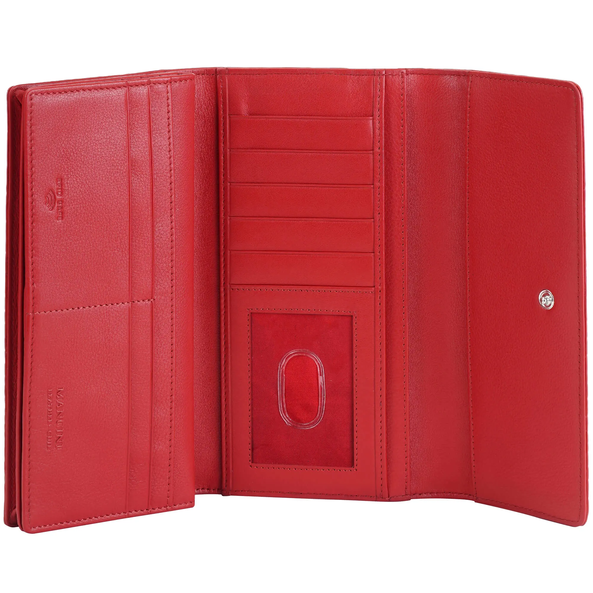 Mancini Croco2 Women’s quad fold Wallet with Enhanced RFID Security