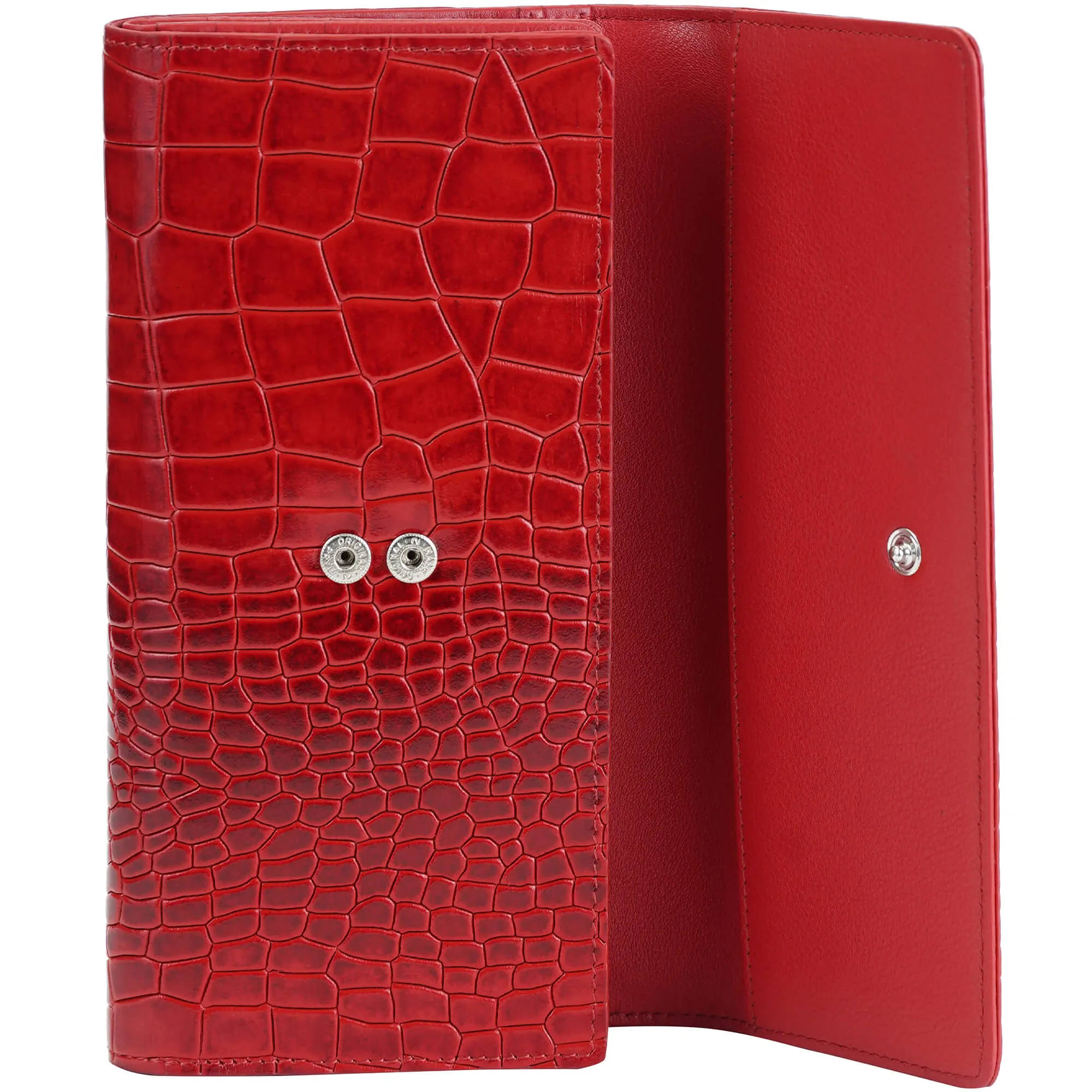 Mancini Croco2 Women’s quad fold Wallet with Enhanced RFID Security