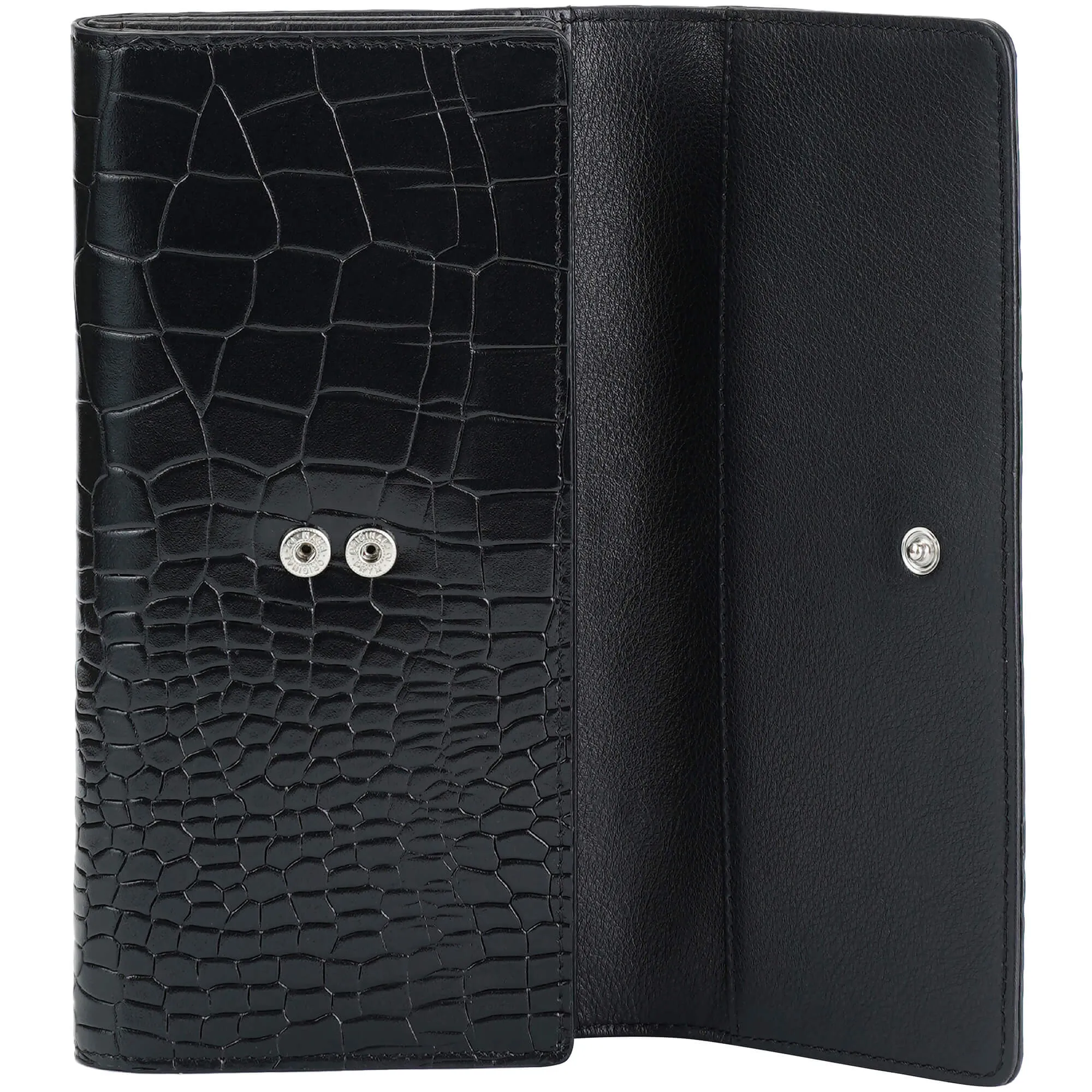 Mancini Croco2 Women’s quad fold Wallet with Enhanced RFID Security