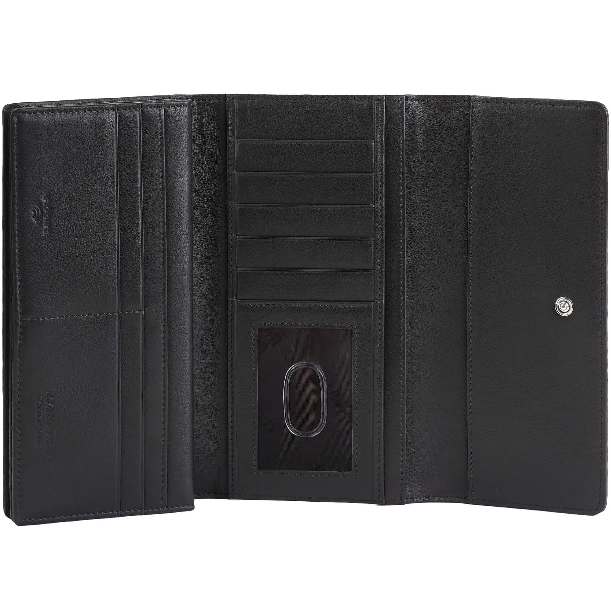 Mancini Croco2 Women’s quad fold Wallet with Enhanced RFID Security