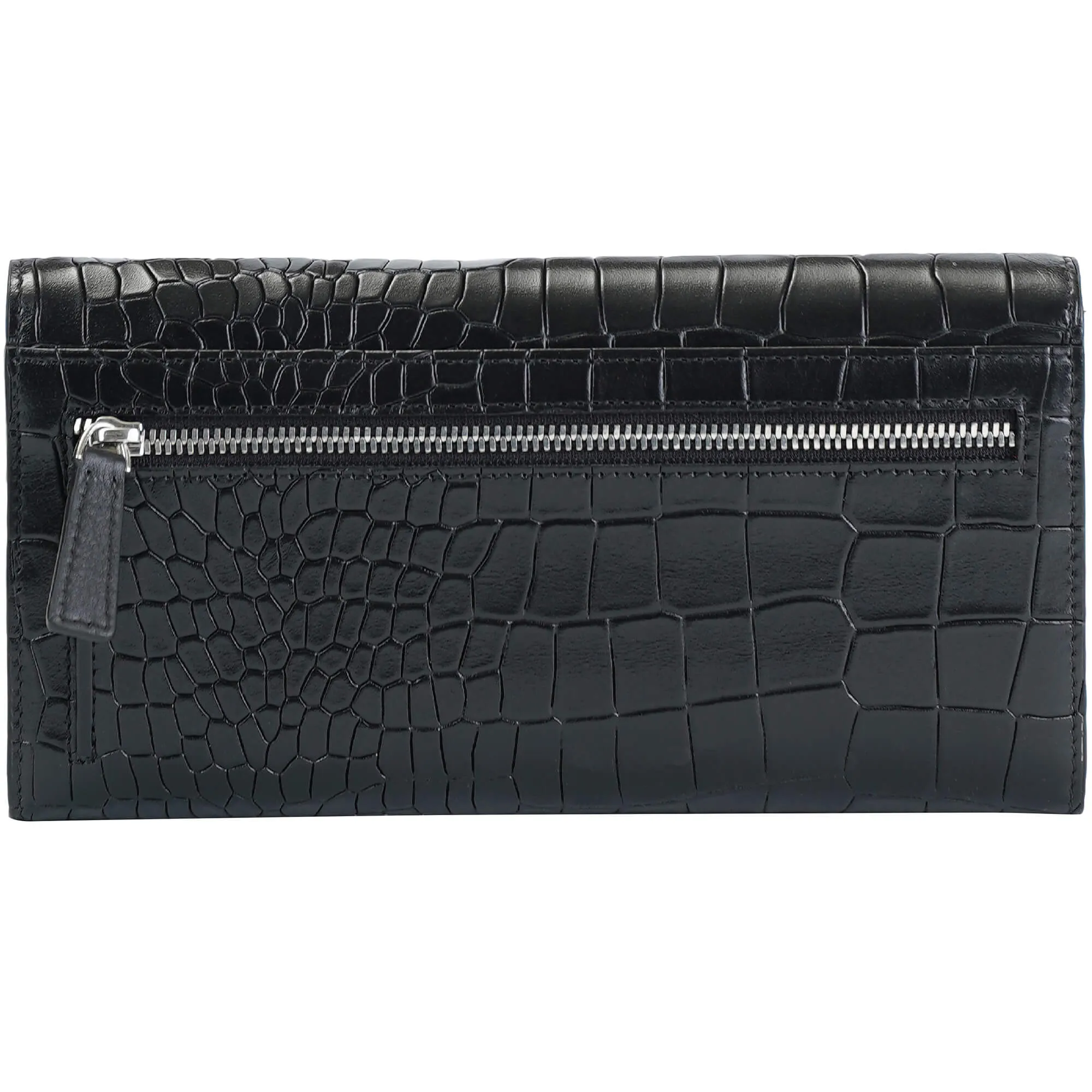 Mancini Croco2 Women’s quad fold Wallet with Enhanced RFID Security