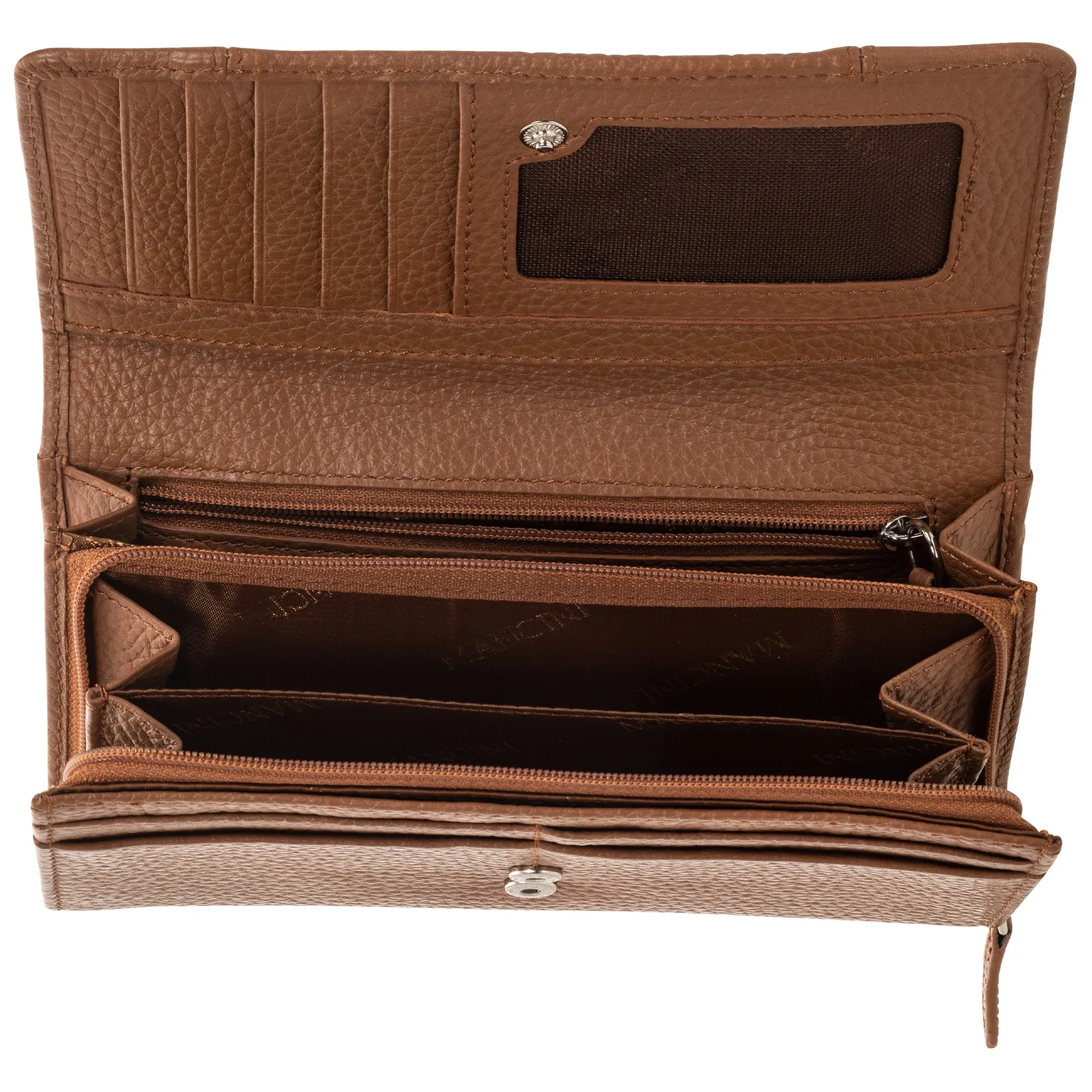 Mancini PEBBLE RFID Medium Clutch Wallet