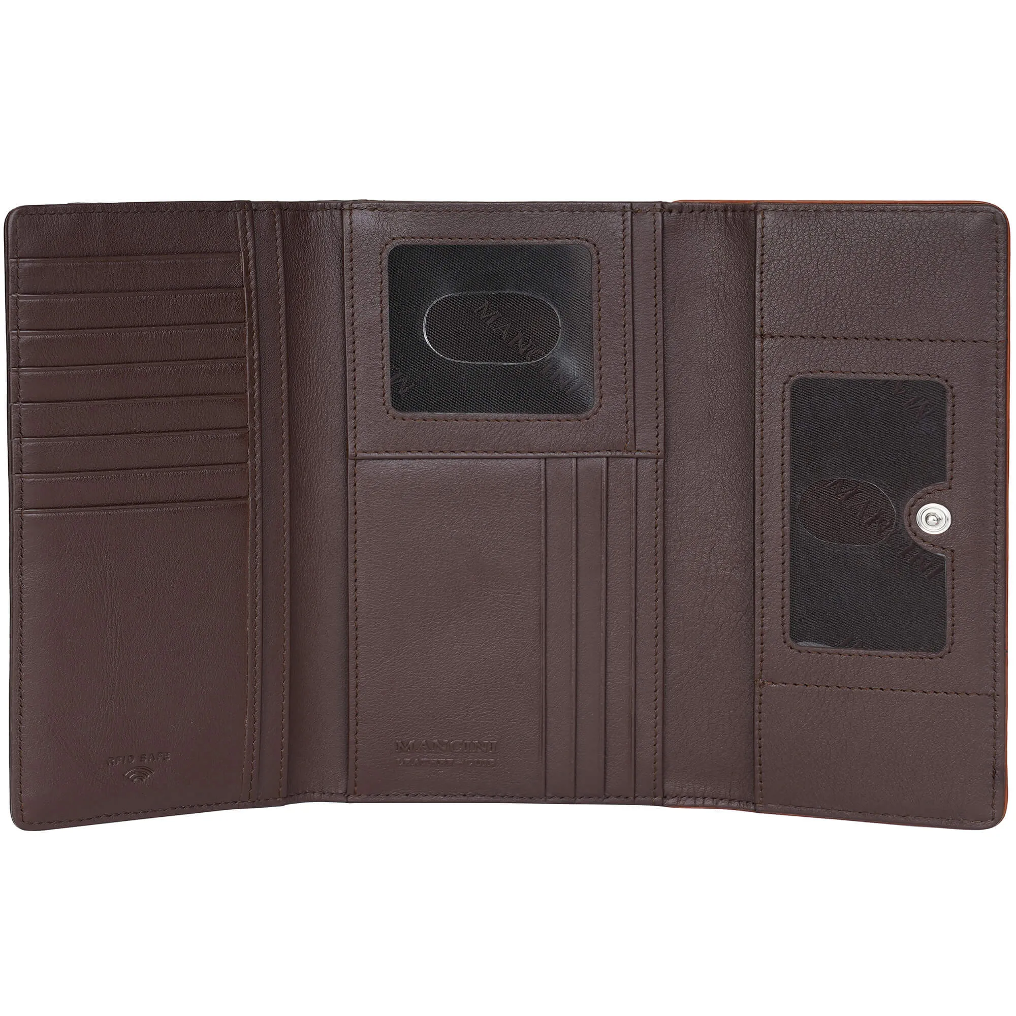 Mancini Sonoma Women’s Medium Clutch Wallet with Enhanced RFID Protection