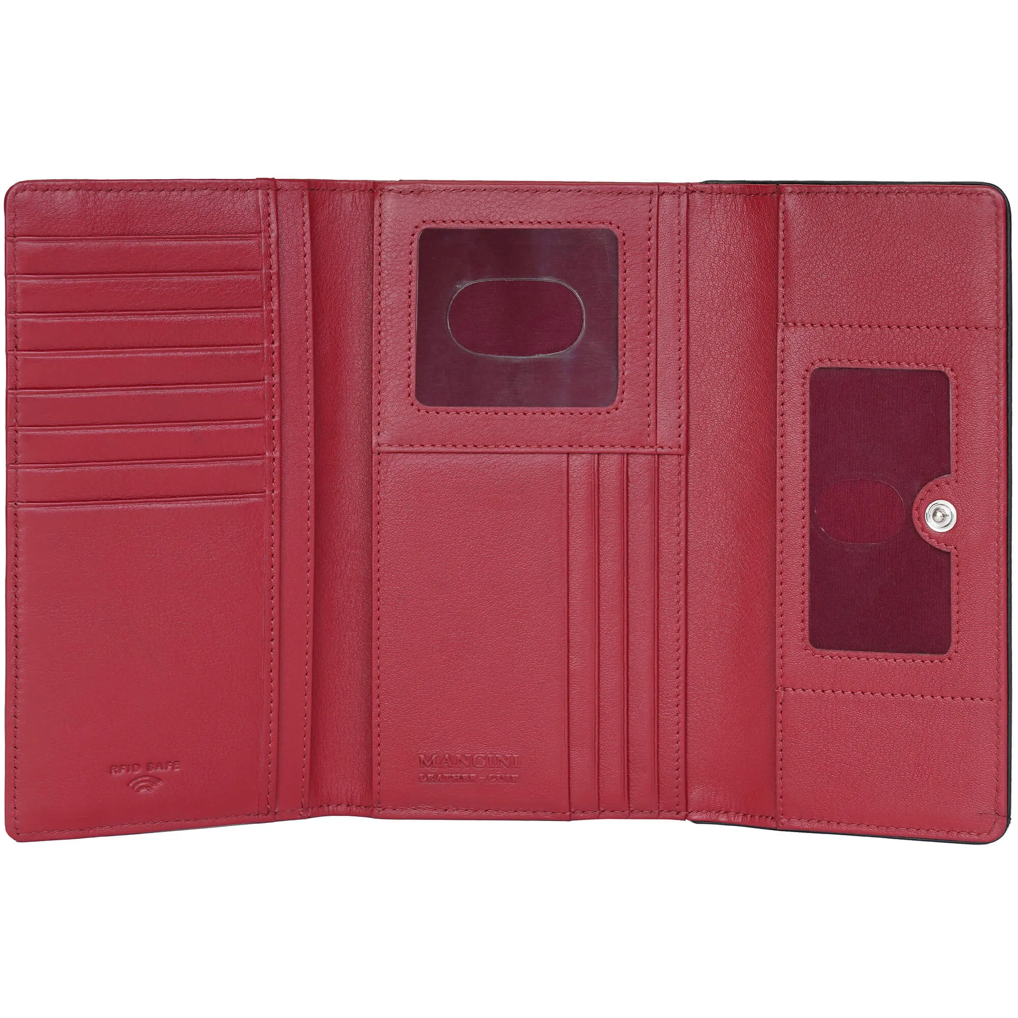 Mancini Sonoma Women’s Medium Clutch Wallet with Enhanced RFID Protection