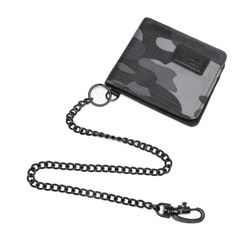 Pacsafe Wallet Securing Chain with TurnNLock Hook